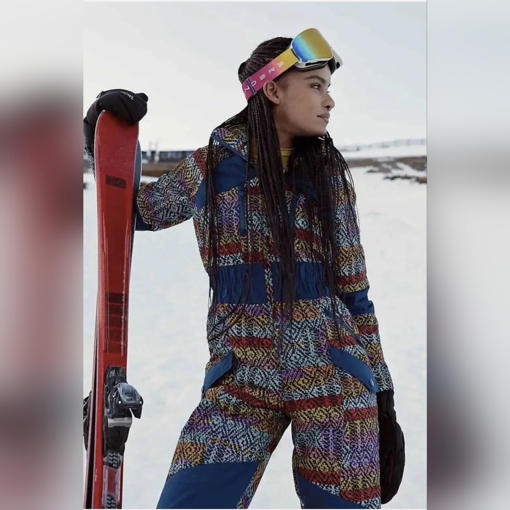 Free People FP Movement Primaloft Prepped Jacquard Ski Suit Confetti Combo S